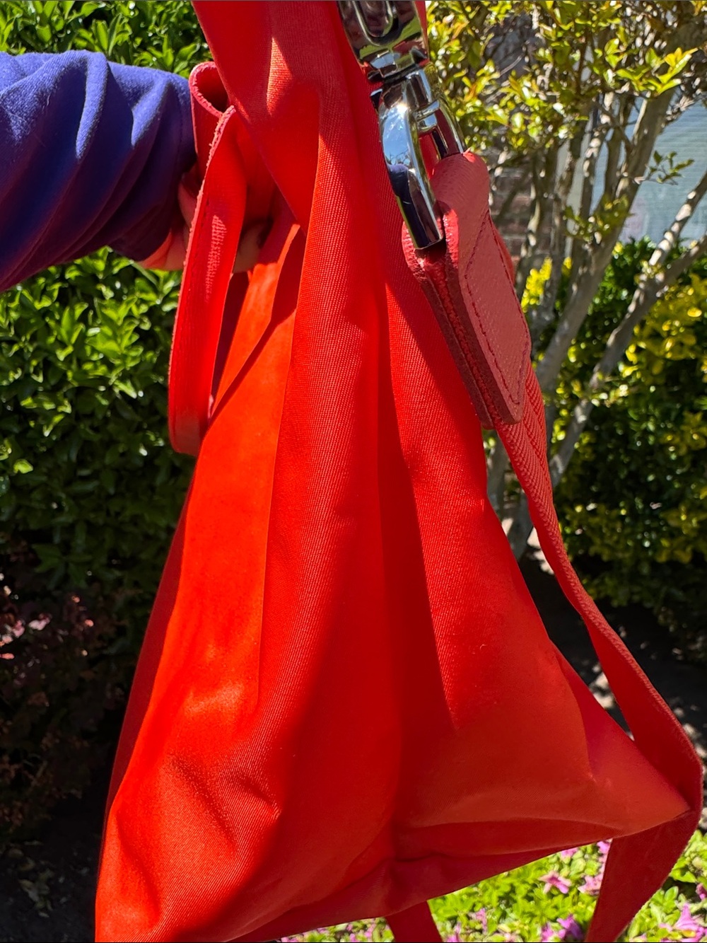 Longchamp Canary orange Le Pliage Tote with Removable Shoulder Strap - Picture 8 of 10